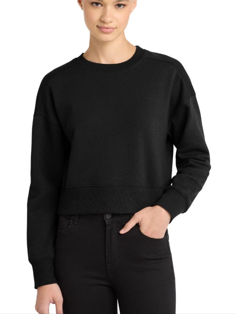 Black Cropped Women’s Sweatshirt